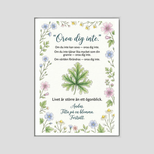 Oroa Dig Inte | Canvas Illustration