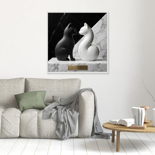 Harmony in Contrast – Ceramic Cats