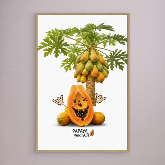 The Happy Papaya – Canvas Art Print