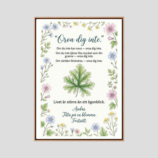Oroa Dig Inte | Canvas Illustration