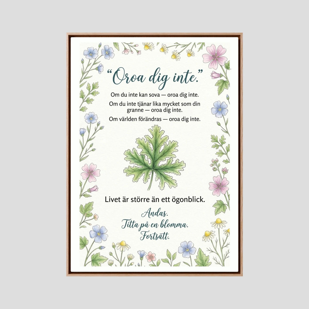 Oroa Dig Inte | Canvas Illustration