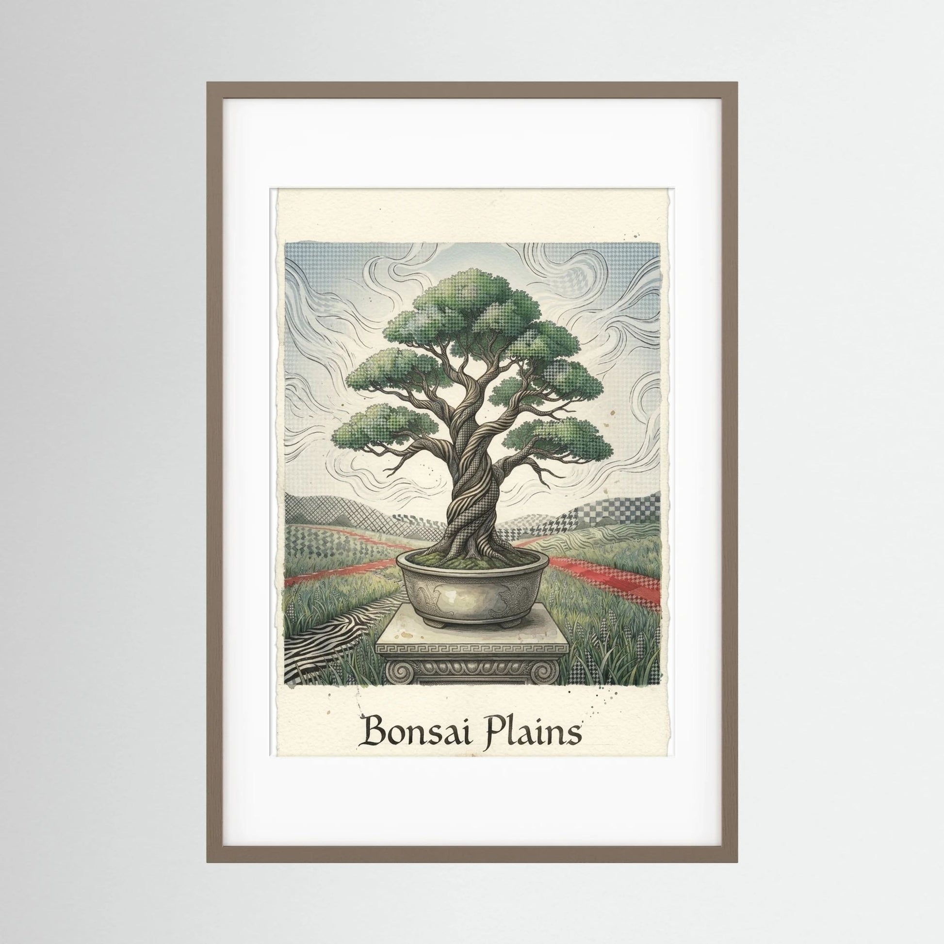 Bonsai Plains – Stylized Botanical Illustration