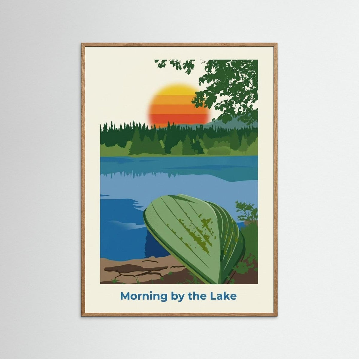 Sunrise Lake Art – Scandinavian Nature Wall Poster