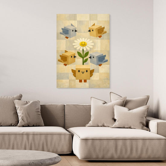 Cubebirds of DiY Garden Canvas
