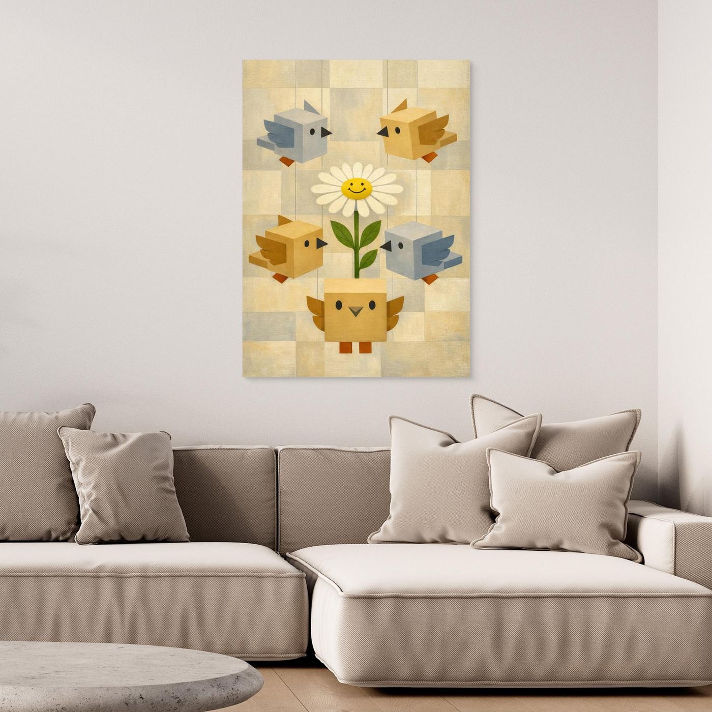 Cubebirds of DiY Garden Canvas