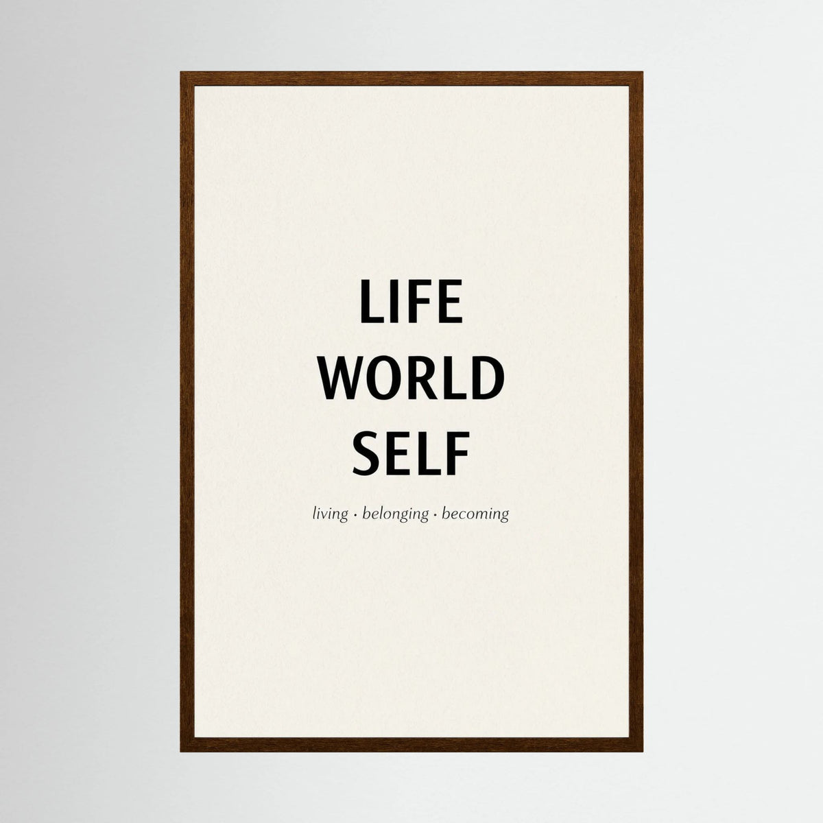 Life - World - Self Inspirational Quote Poster