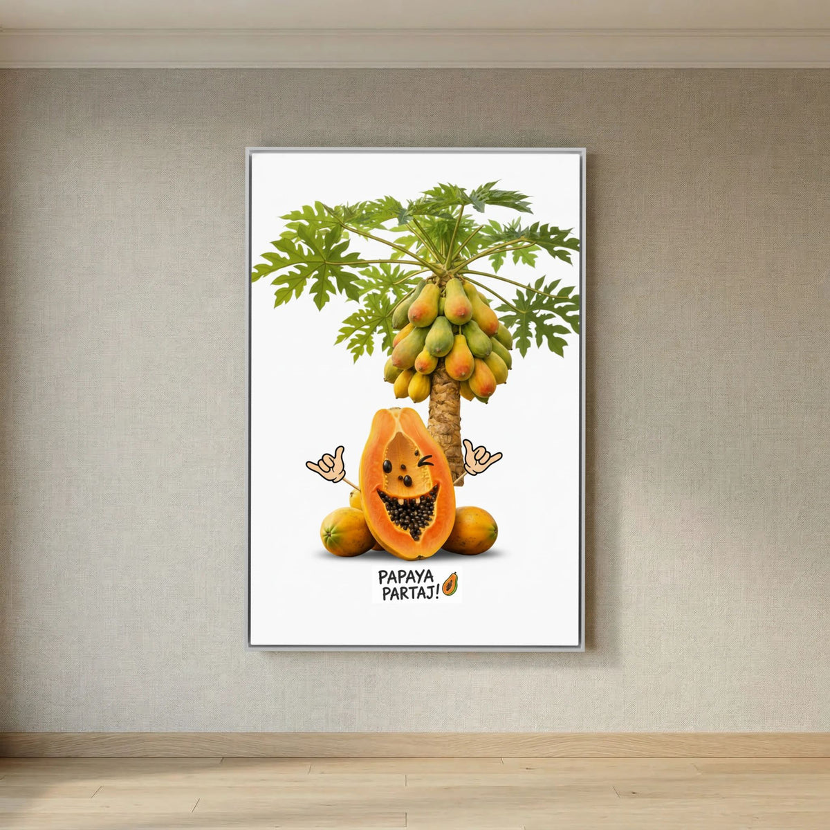 The Happy Papaya – Canvas Art Print