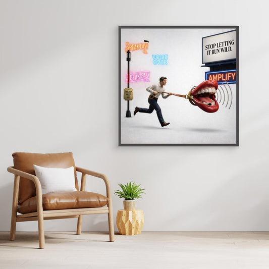 Voice Control Surreal Art Print - Amplify Your Voice