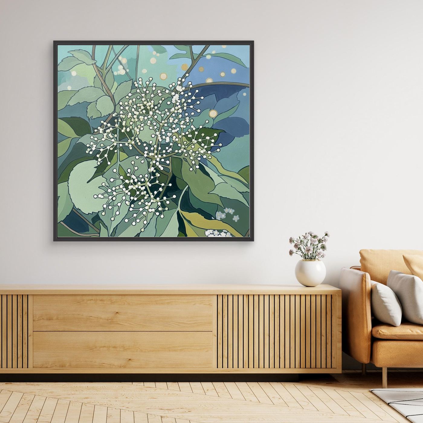 Scandinavian Elderflower Canvas