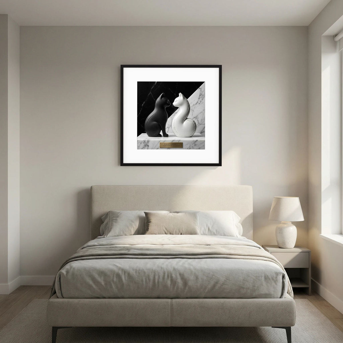 Duality – Black & White Ceramic Cats