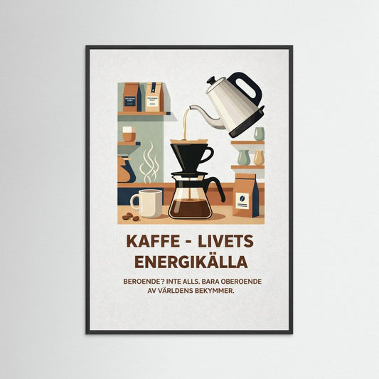 Koffein Poster – Livets Energi Källa, Modern Decor