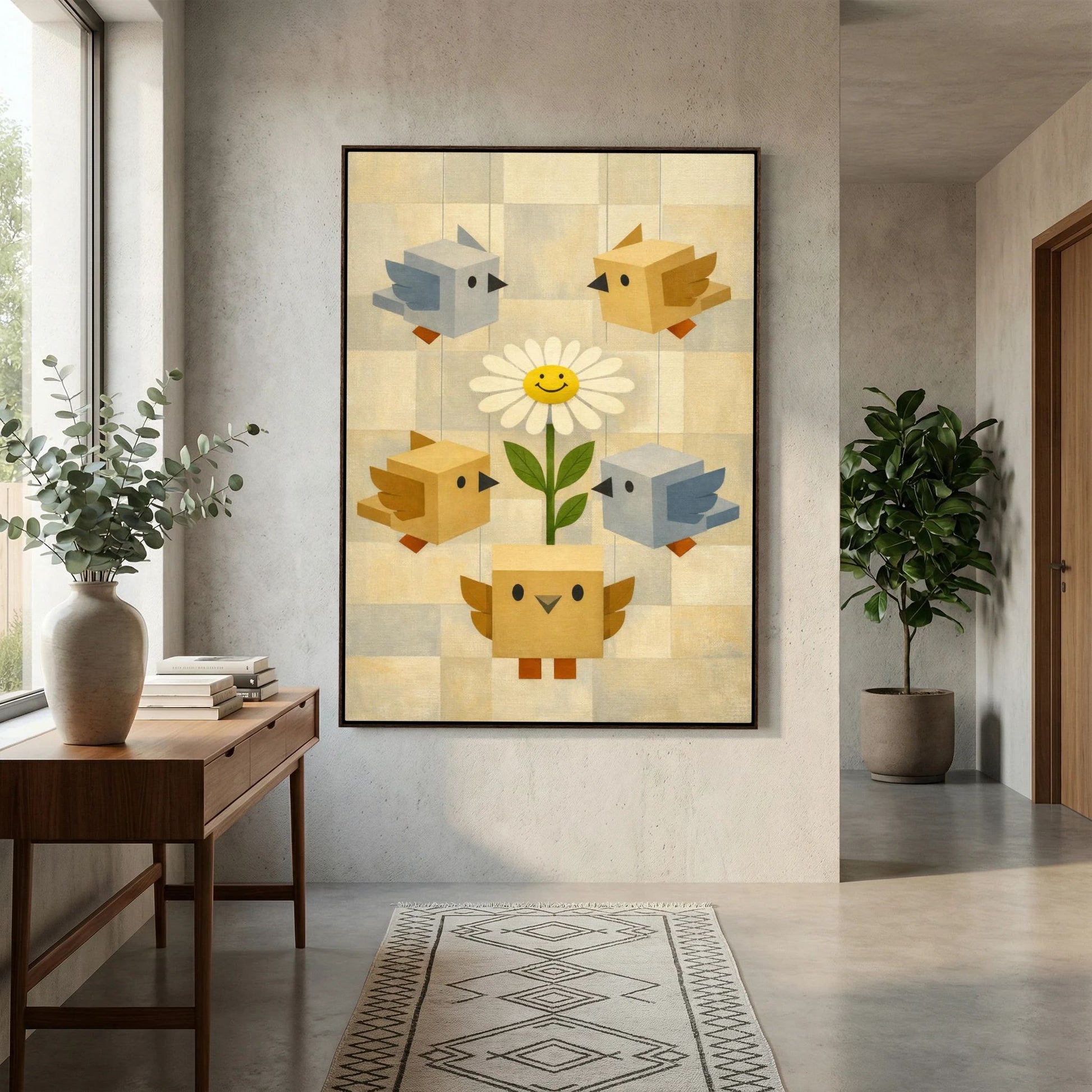 Paper Birds DiY Garden - Canvas Art Print