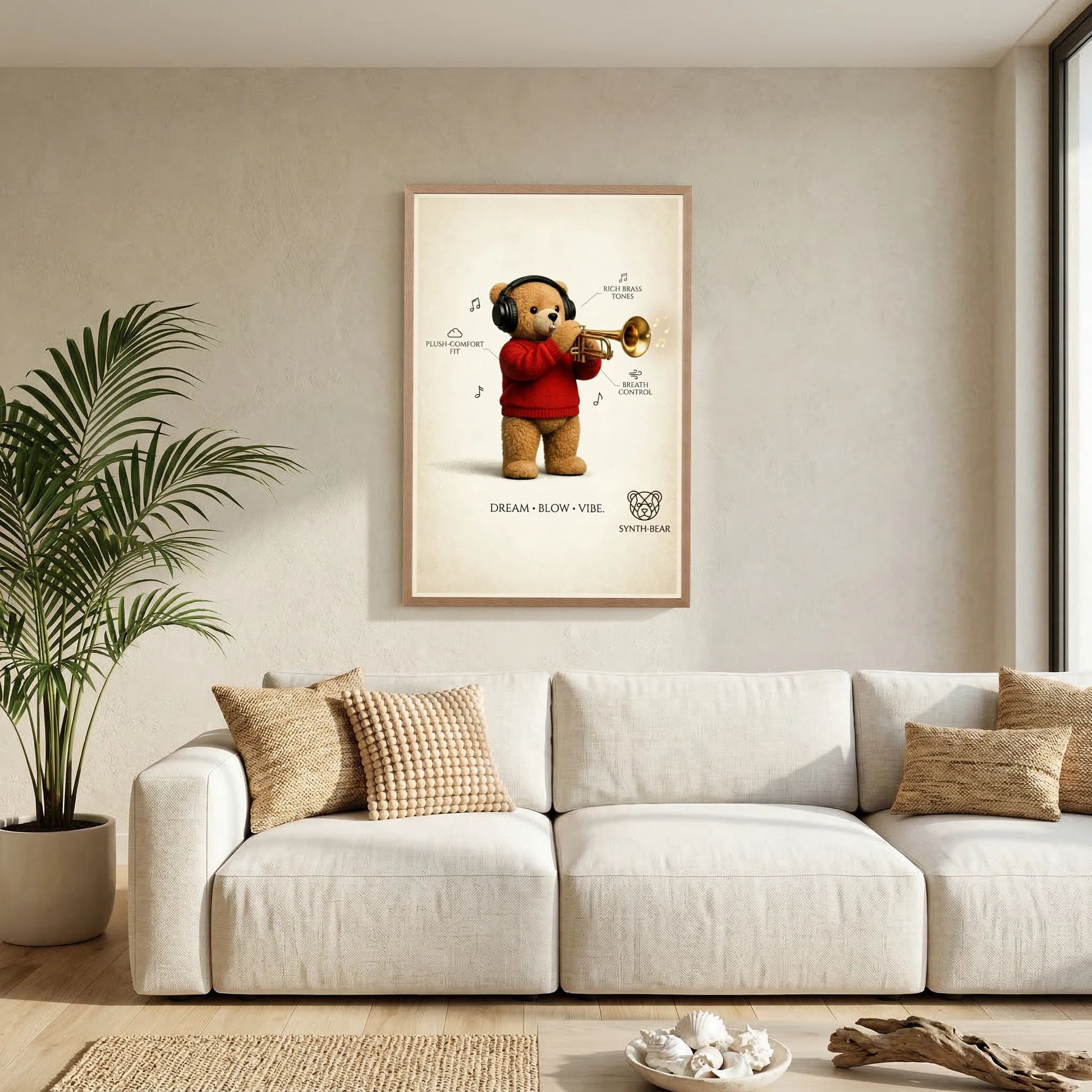 The Trumpet Teddy Poster - Music Series