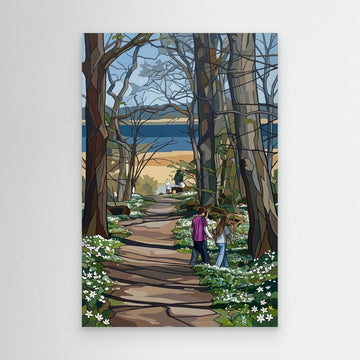 Stigen till Sjön i Ekskogen Canvas