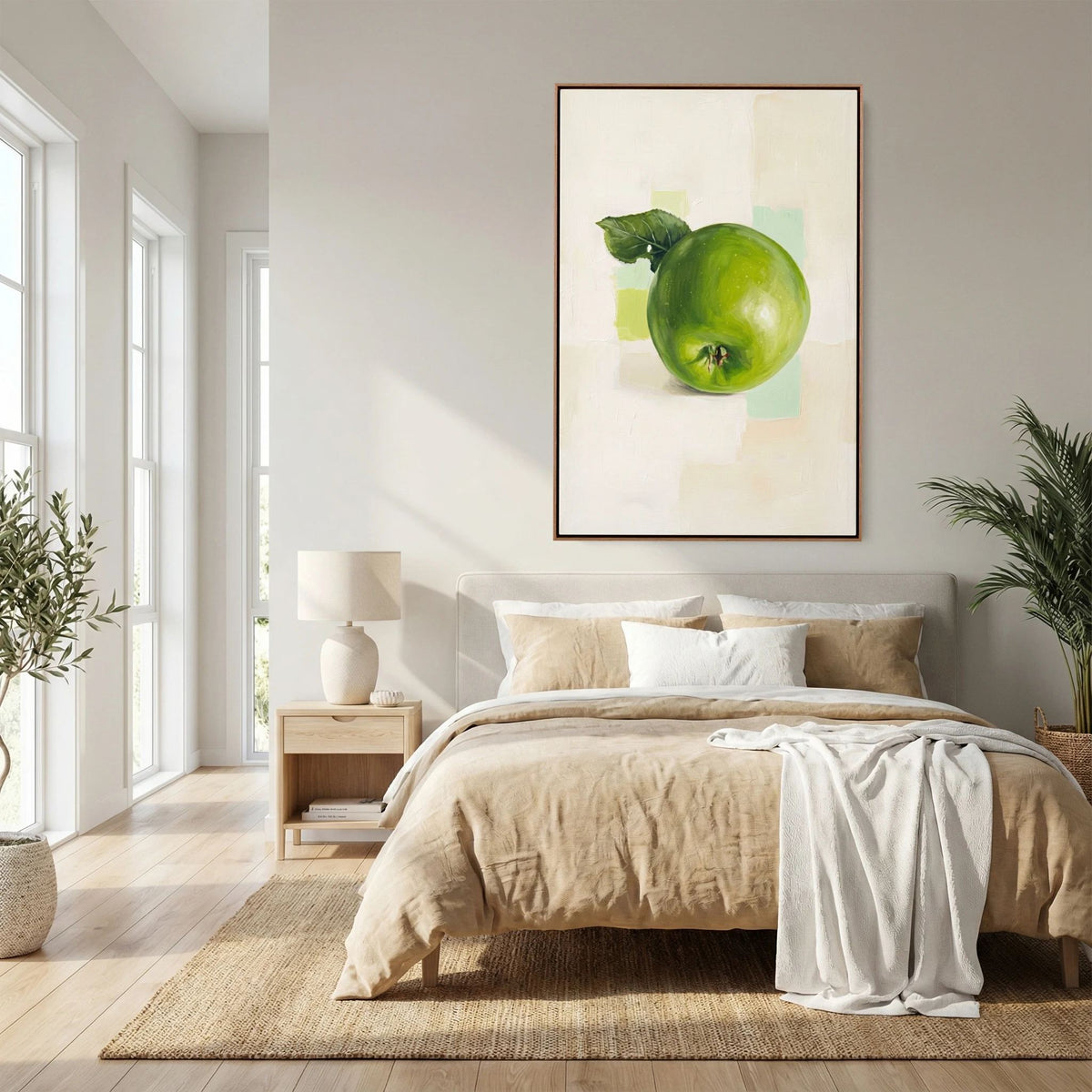 Grönt Äpple Canvas – Äpple Tavla – Grönt Äpple Poster