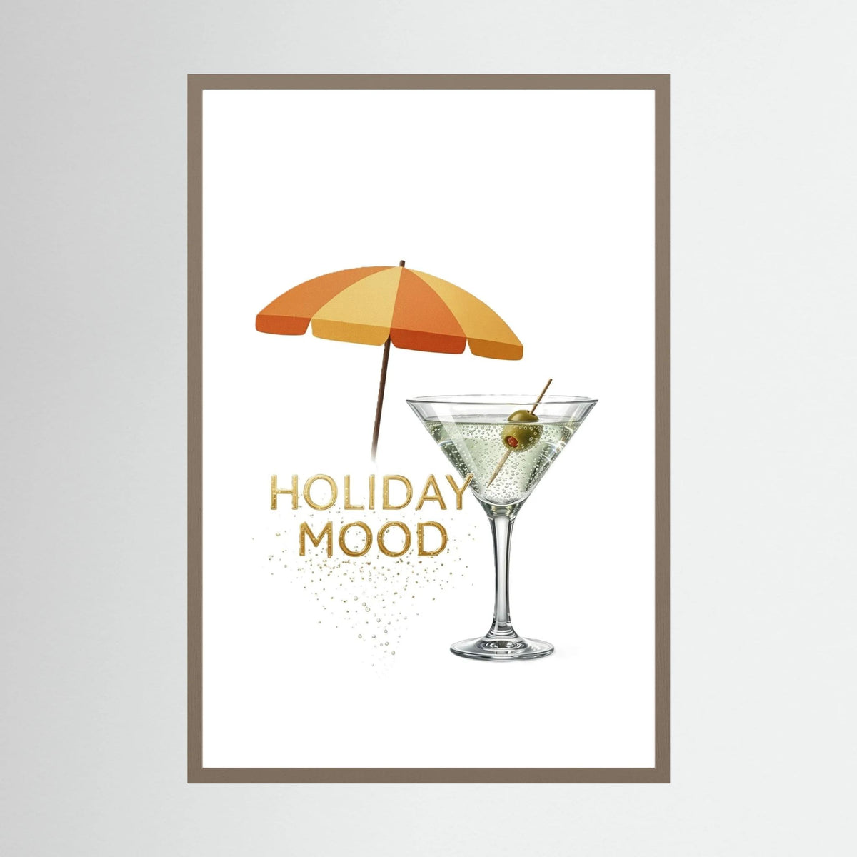 Martini Cocktail Poster – Summer Holiday Mood