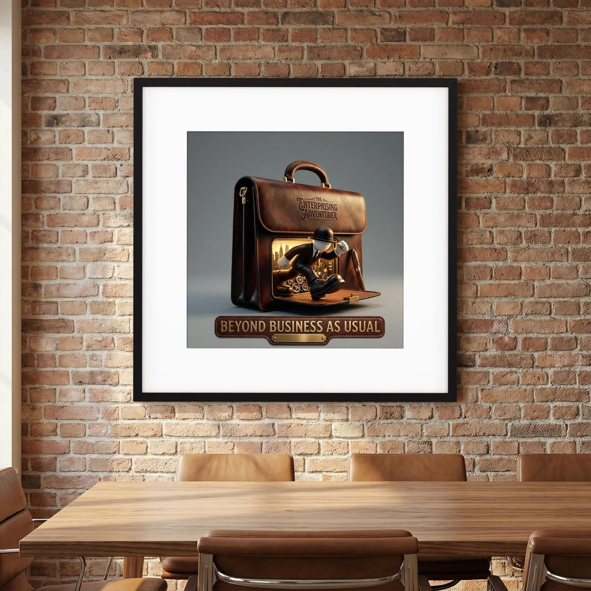 The Funny Businessman Retro Poster – Enterprising Fine‑Art