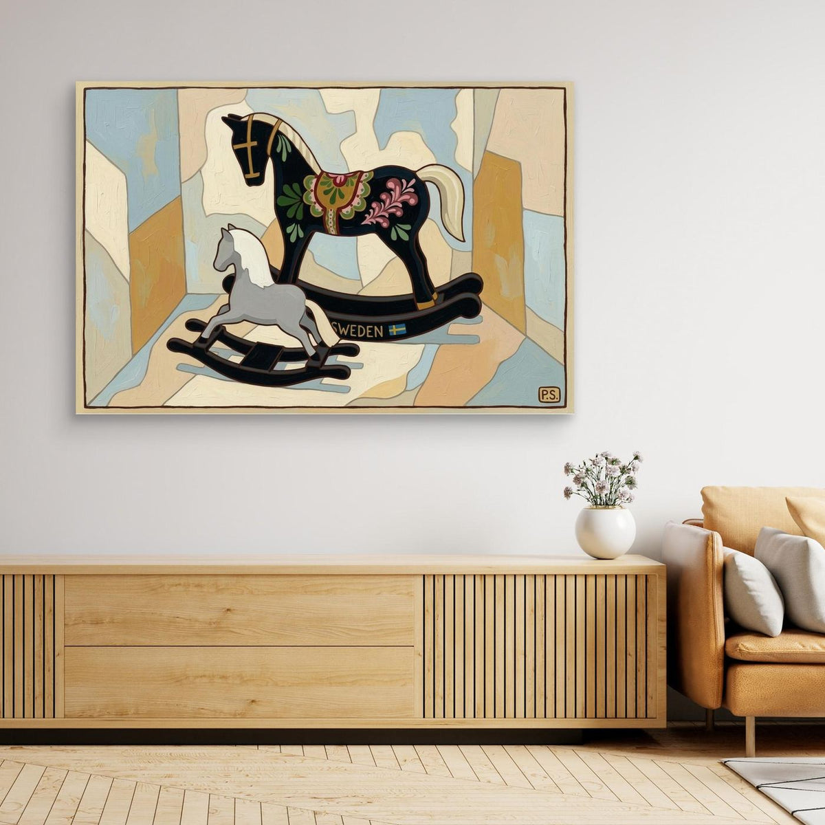 Swedish Rocking Horses Canvas