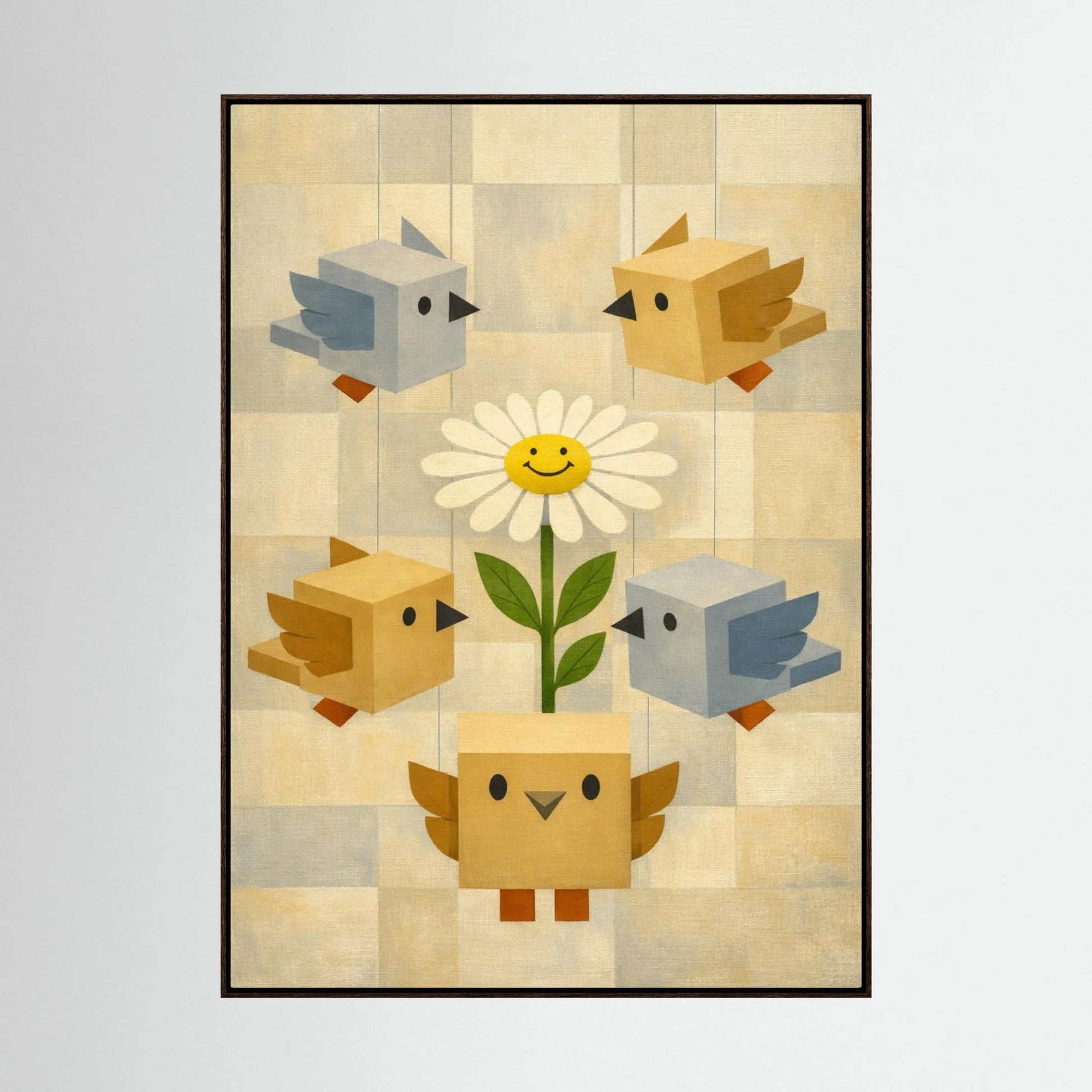 Paper Birds DiY Garden - Canvas Art Print