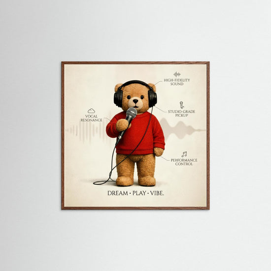 Sonic Art Decor – Singing Teddy Bear Canvas Poster