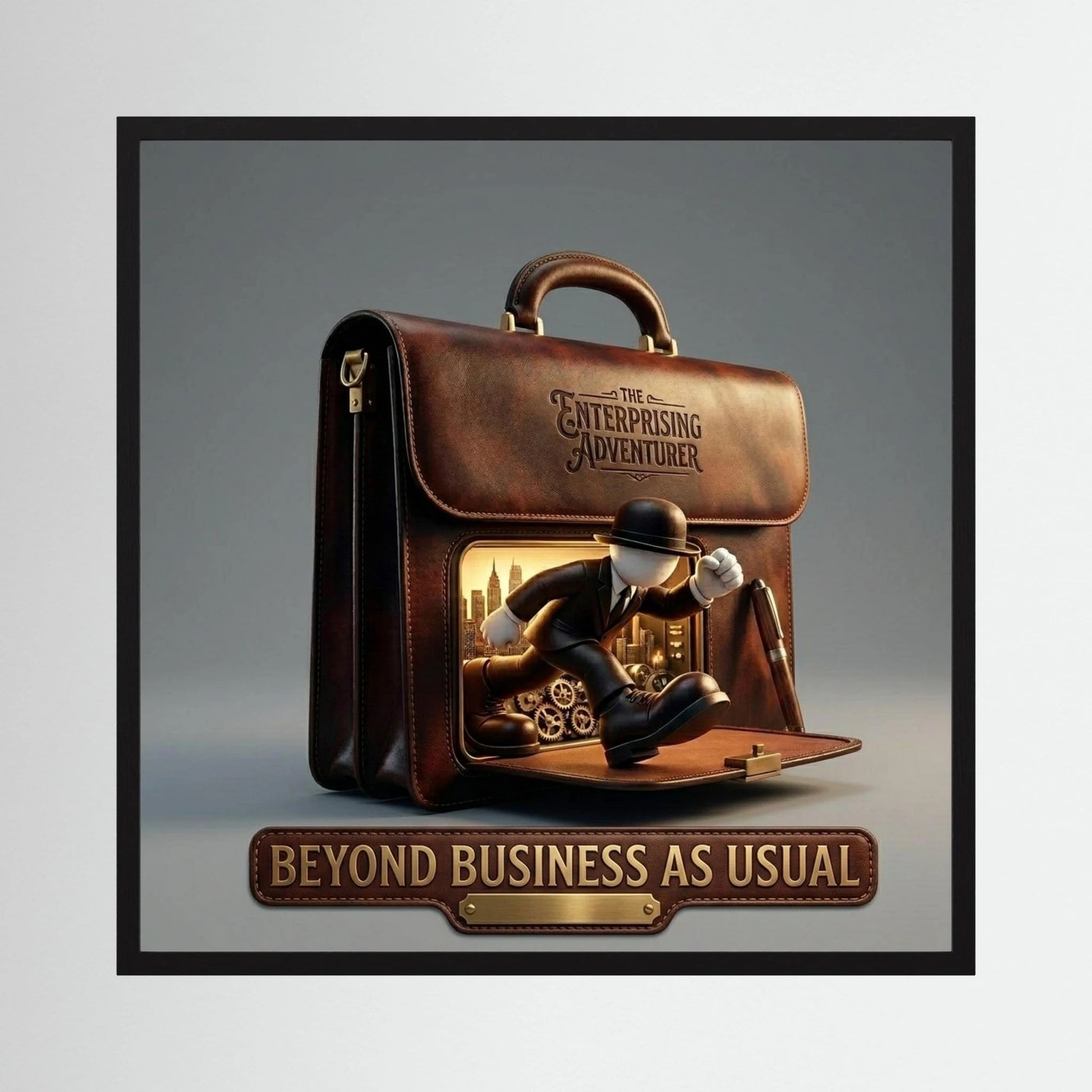 The Funny Businessman Retro Poster – Enterprising Fine‑Art