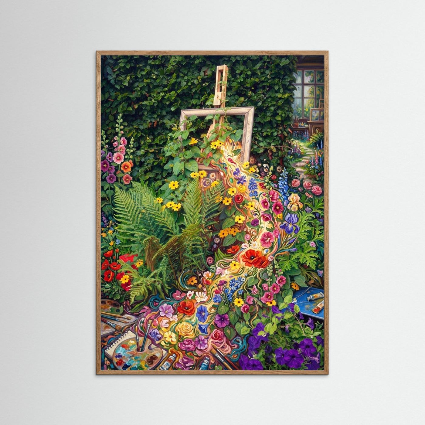 Artists Garden - Colorful Arcadian Art Poster