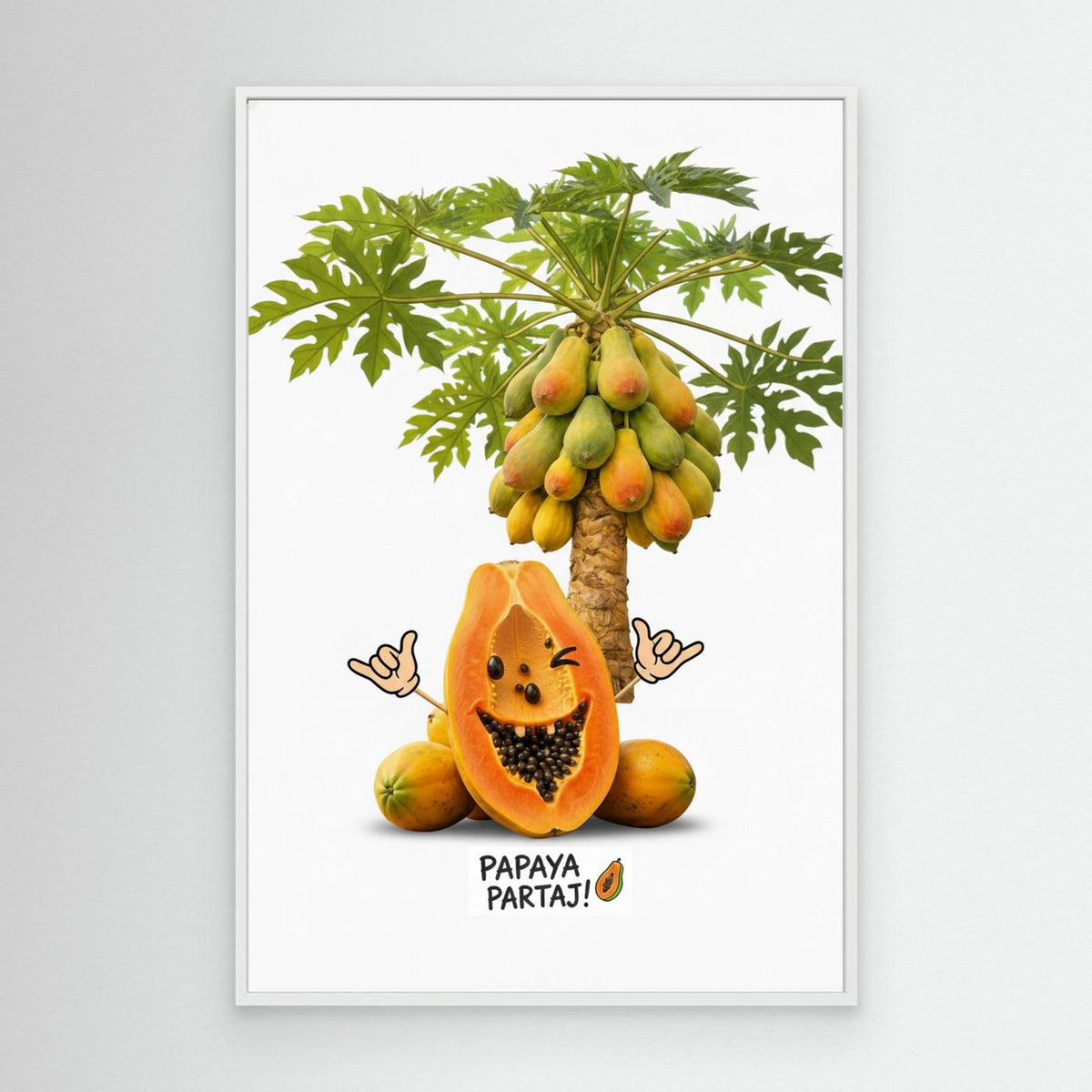 The Happy Papaya – Canvas Art Print