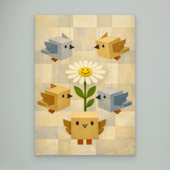Cubebirds of DiY Garden Canvas