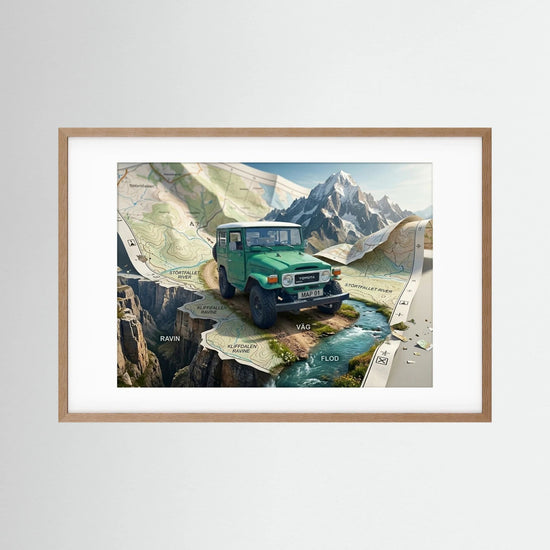Off Road Car Retro Poster -  MAP 01 River