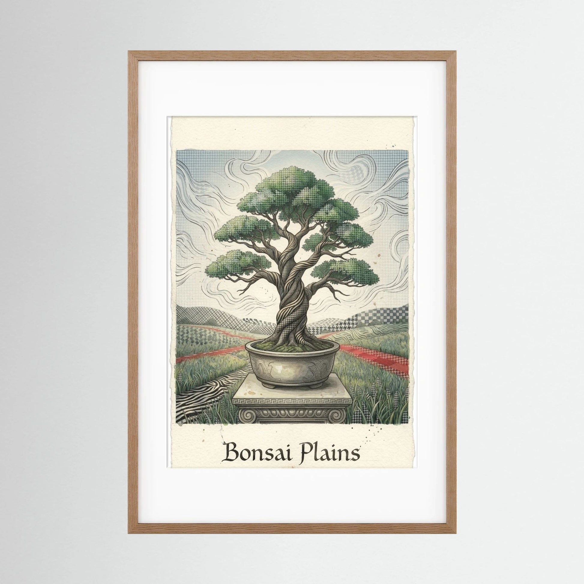 Bonsai Plains – Stylized Botanical Illustration
