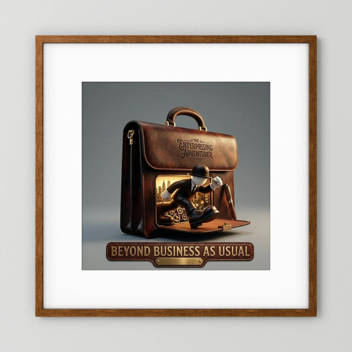 The Funny Businessman Retro Poster – Enterprising Fine‑Art