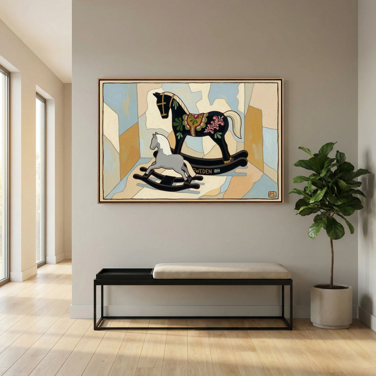 Swedish Rocking Horses Canvas