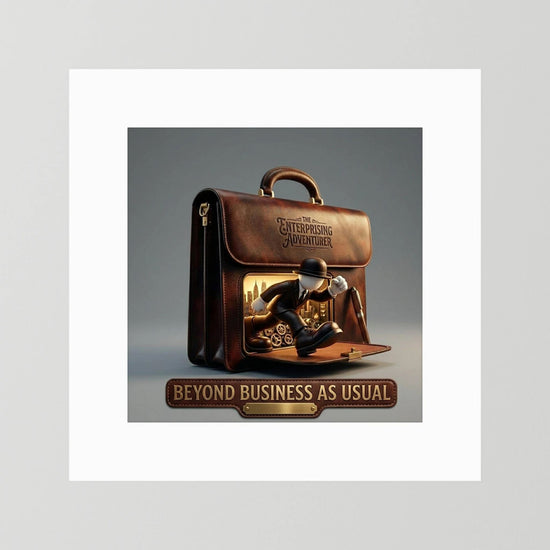 The Funny Businessman Retro Poster – Enterprising Fine‑Art