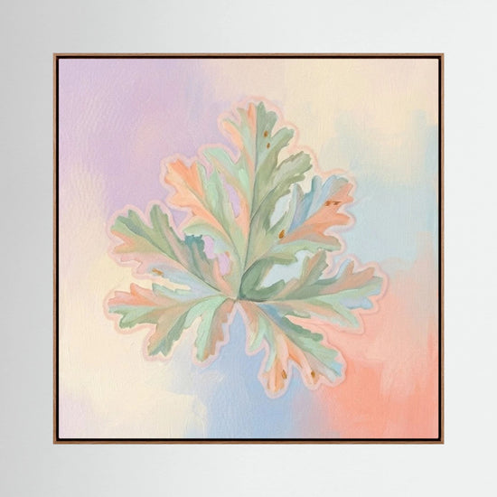Pastel Leaf Canvas – Light Art Print