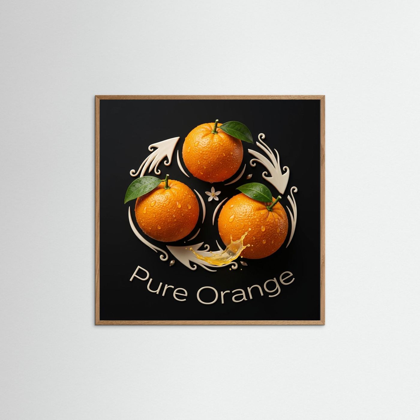 Pure Orange – Citrus Splash Art Print