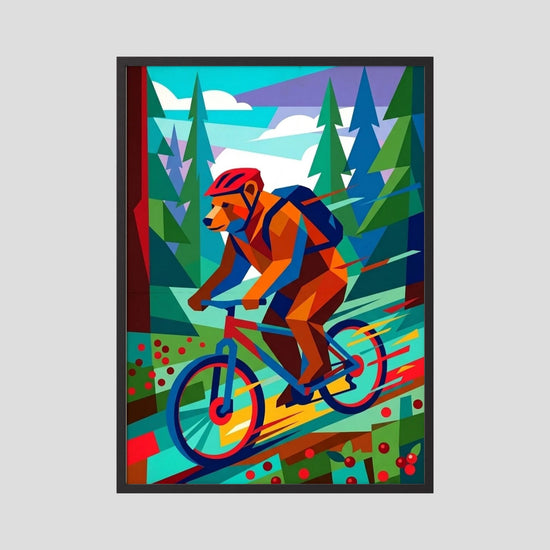 Trail Bear Bearly on Time Konstposter