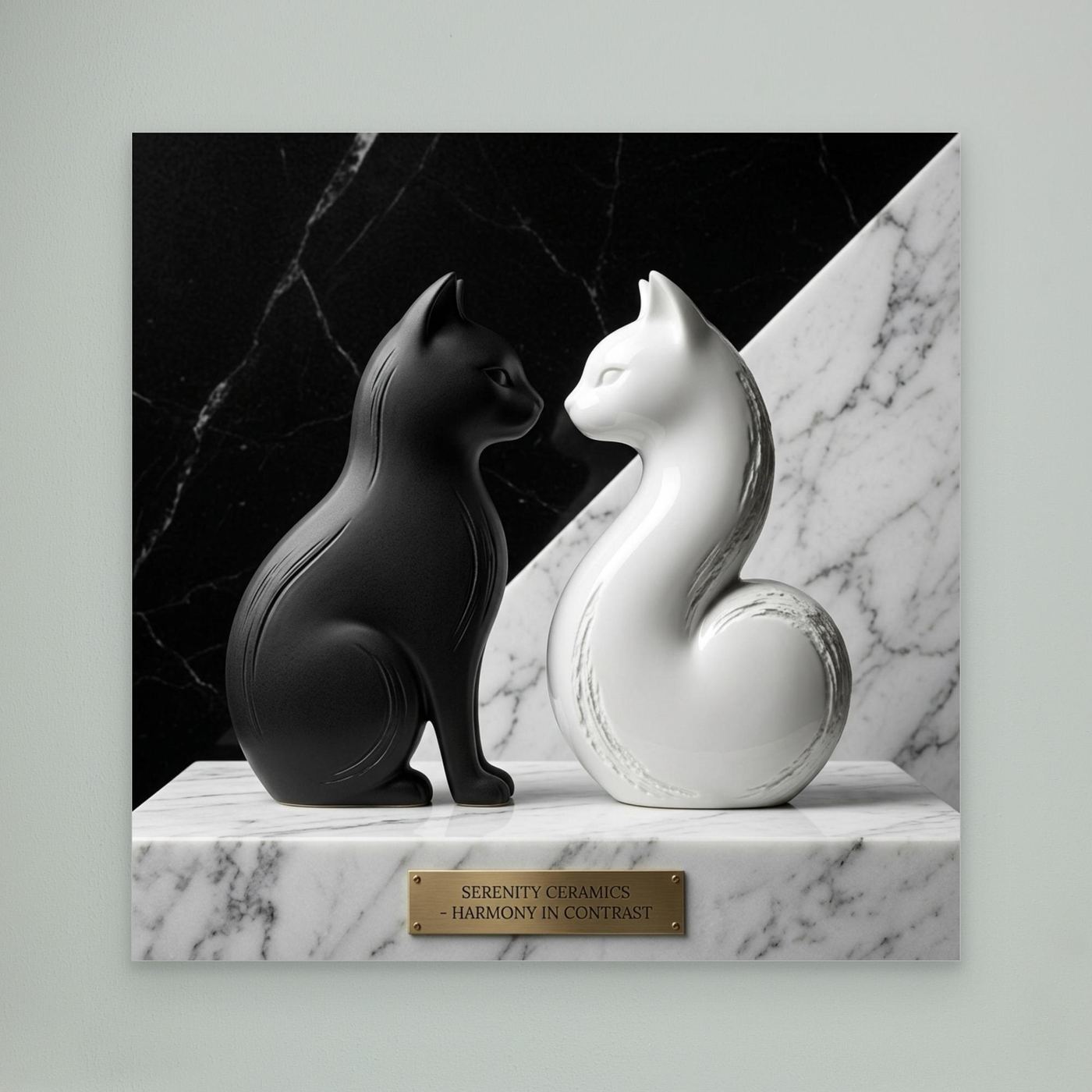 Yin & Yang Cats – Contrast Art