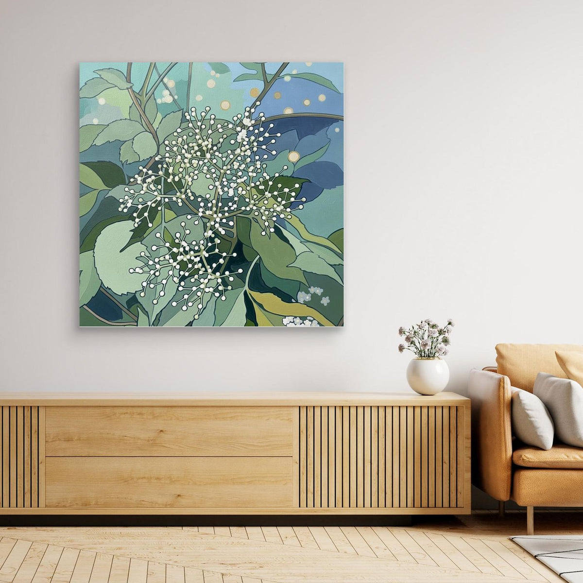 Scandinavian Elderflower Canvas