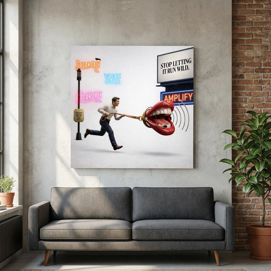 Voice Control Surreal Art Print - Amplify Your Voice