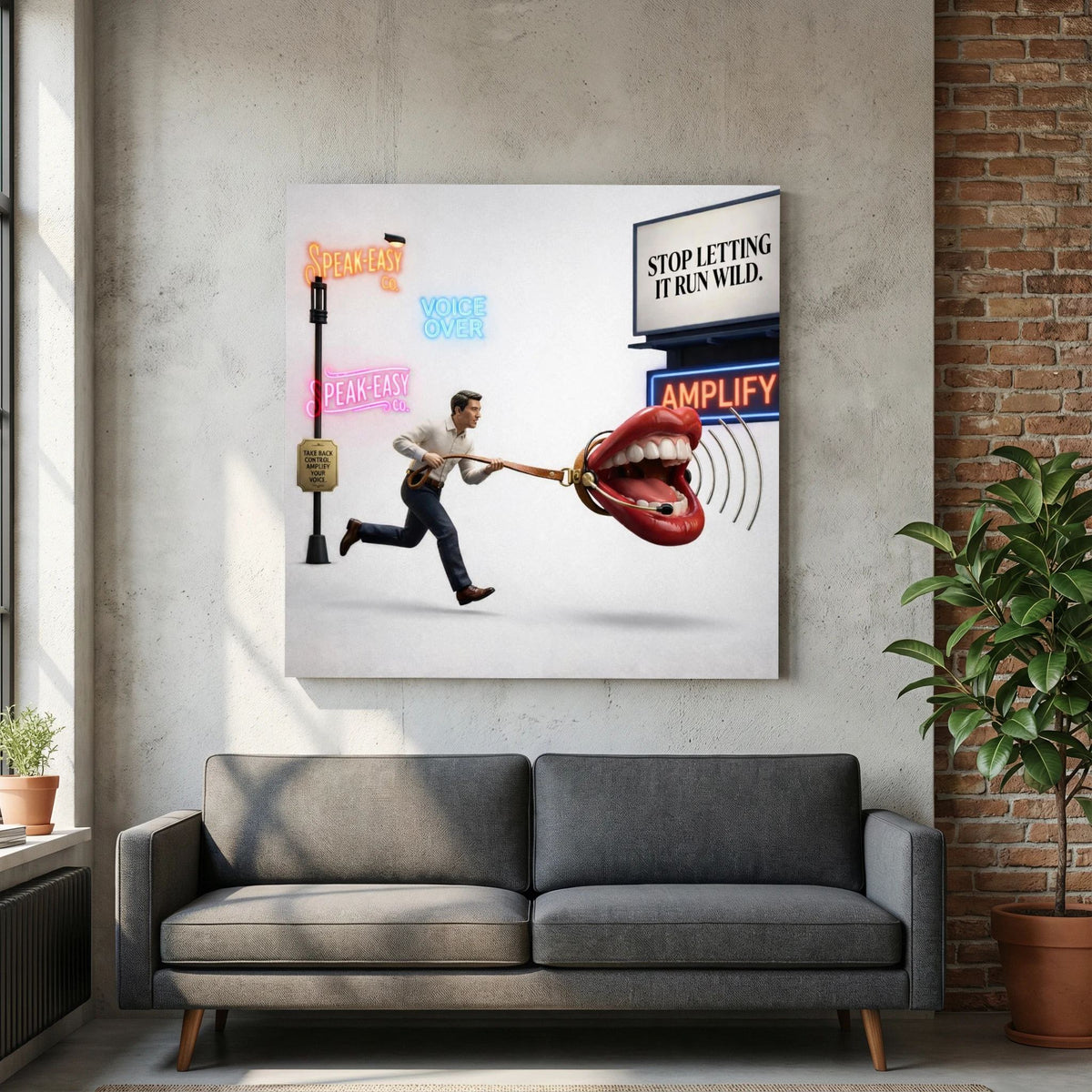 Voice Control Surreal Art Print - Amplify Your Voice