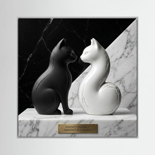 Yin & Yang Cats – Contrast Art