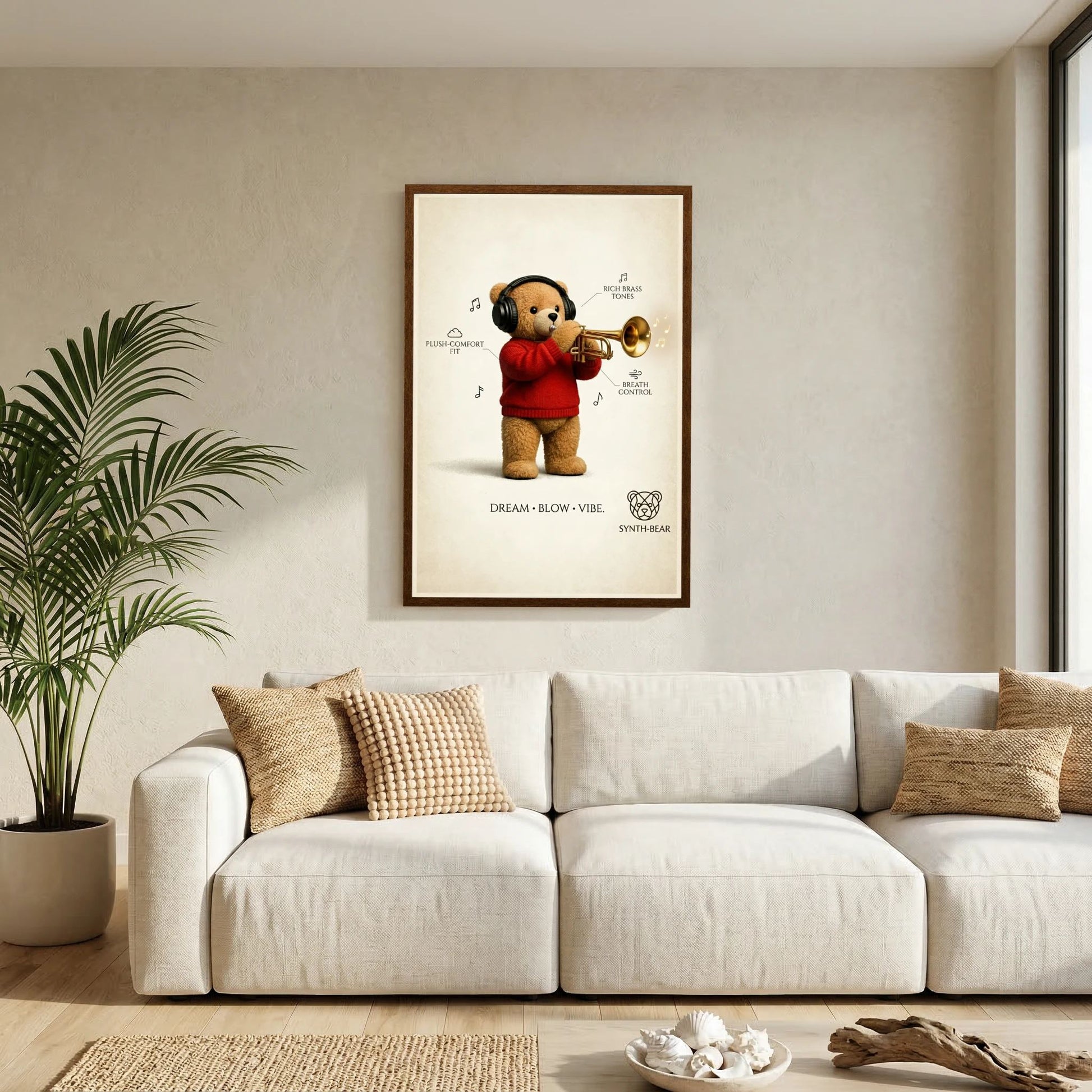 The Trumpet Teddy Poster - Music Series