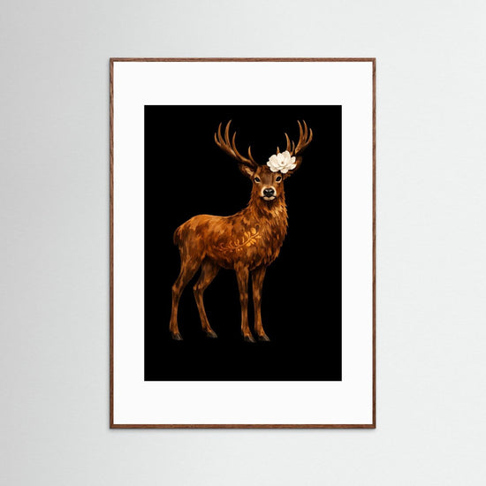 Regal Stag with Floral Crown