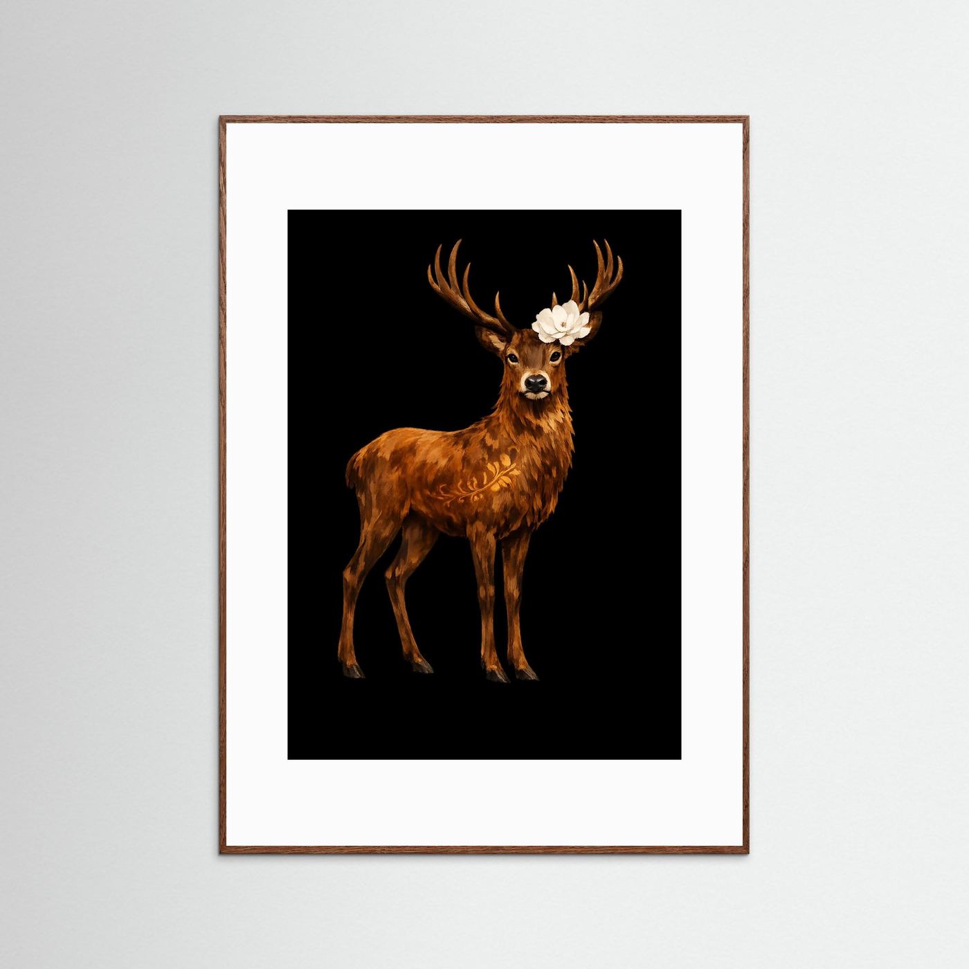 Regal Stag with Floral Crown