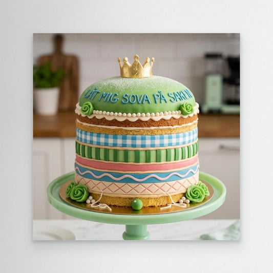 Royal Cake Sweet Dreams Masterpiece canvas med en färgglad tårta med krone och eleganta dekorationsdetaljer.