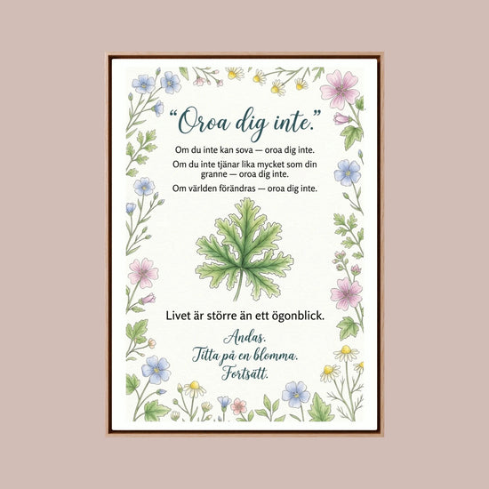 Oroa Dig Inte | Canvas Illustration