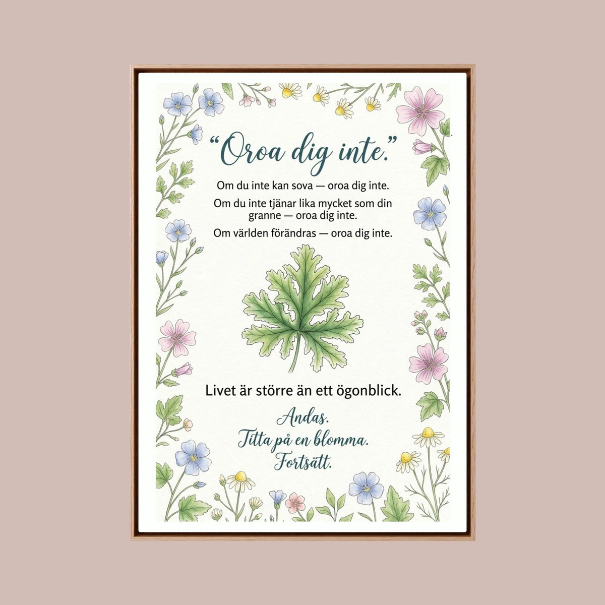 Oroa Dig Inte | Canvas Illustration