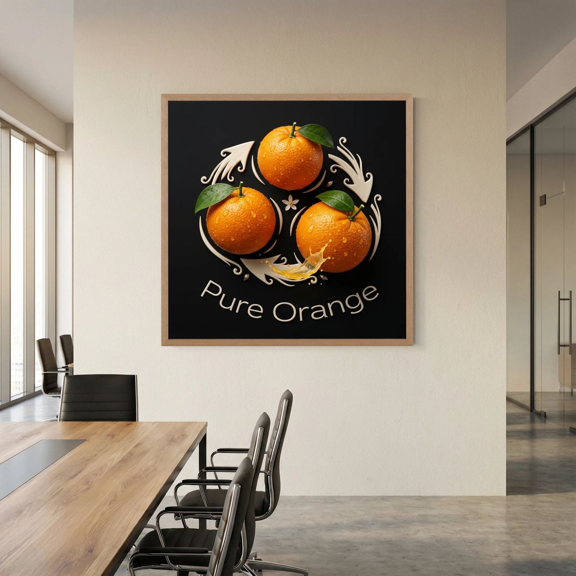Pure Orange – Citrus Splash Art Print