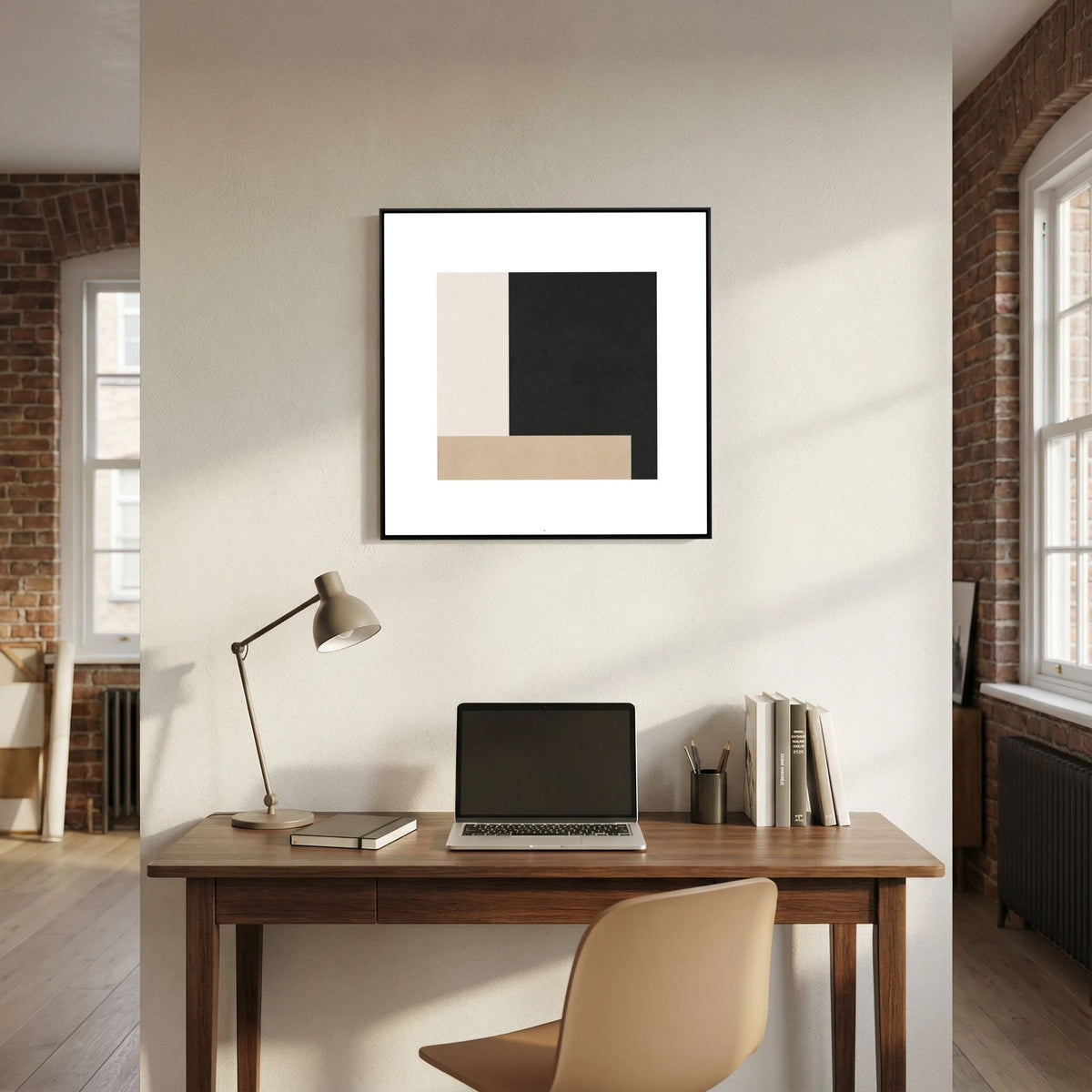 Bokstaven L – Minimalistisk Canvas Tavla
