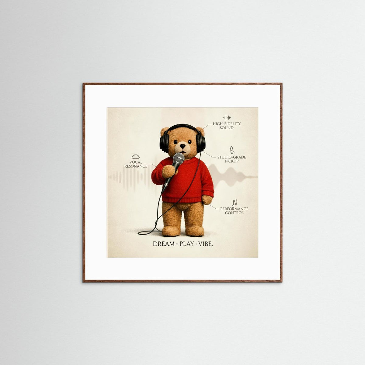 Sonic Art Decor – Singing Teddy Bear Canvas Poster